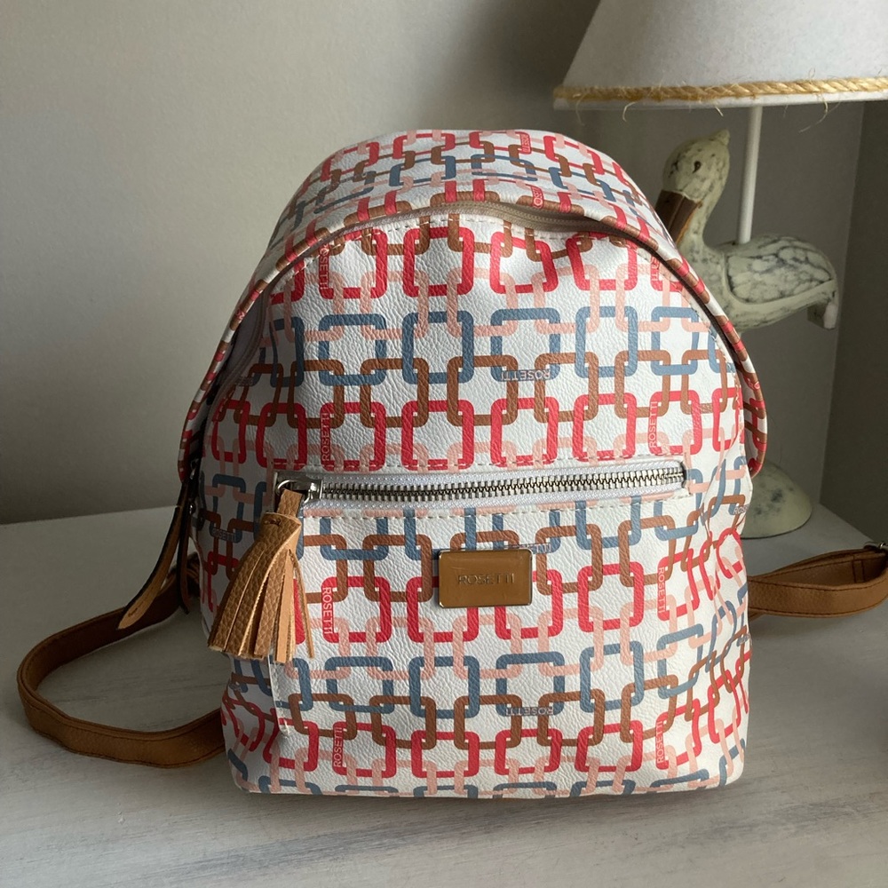 Rossetti Multicolor Chainlink Pattern Small Backpack